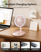 Gaiatop Foldable Small Desk Fan, 6000mAh Battery Powered Portable Fan - Image 8