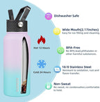 BJPKPK 2 Pack Insulated Water Bottles - Image 2