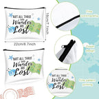 12 Pcs Travel Bag Adventure Awaits Makeup Bag Gifts World Map Cosmetic Case - Image 2