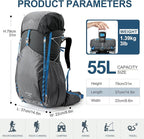 IX INOXTO 55L Internal Frame Waterproof Hiking Camping Backpack - Image 2