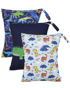 babygoal Dinosaur Wet Dry Bags 3 Pack, Waterproof Travel Bags by babygoal
