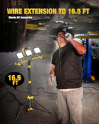 Upgraded LED Work Lights with Stand, 21000 Lumen, 3-Head Adjustable Work Light - Image 6