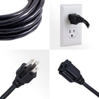 UltraPro Outdoor Extension Cord, 15 Ft, Heavy Duty Extension Cord, Double - Image 3