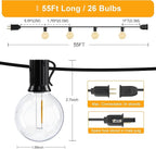 OHLUX Outdoor String Lights, 55FT Shatterproof LED Patio Lights - Image 2