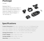 SMALLRIG Universal Three-in-One Camera Clip Kit, Quick Release System, Backpack - Image 9