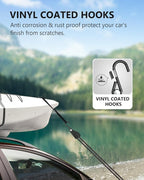 Kayak Straps Tie Downs 4 Pack, Roof Rack Straps Adjustable Ratchet Tie Down - Image 5