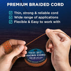 TECEUM Micro Paracord – 1.18 mm X 125 ft – Micro Utility Cord – Thin Braided - Image 3