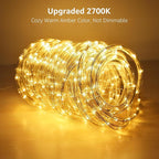LE 33ft 240 LED Rope Lights Outdoor 24 Volts, 3/8 inch Clear Tube, Upgraded - Image 2
