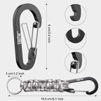 EOTW Paracord Keychain for Men Women Paracord Carabiner Backpack Keychain - Image 8