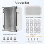 Junction Box, IP65 Waterproof Dustproof ABS Plastic Enclosure, Outdoor and - Image 7