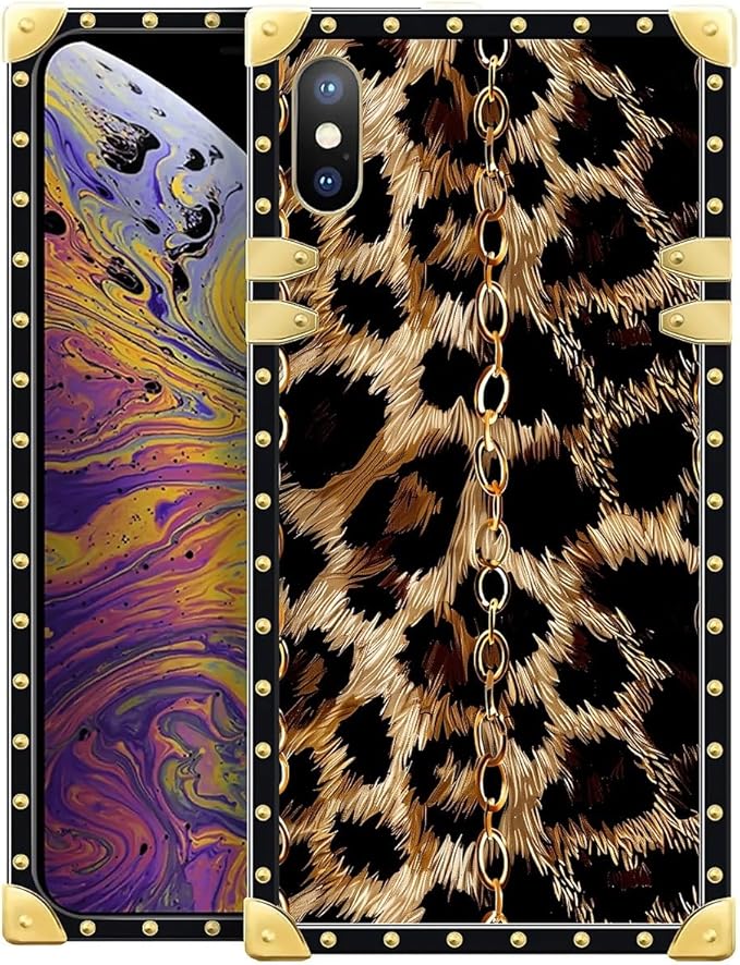 Compatible with iPhone XR Case, Seamless Gold Chain Leopard Luxury Golden by Unknown