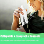 2PCS Running Vest Soft Flask, BPA-Free Soft Flasks 17oz/500ml TPU Collapsible - Image 5