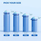 POWCAN 18 oz Metal Sports Water Bottle: 2-in-1 Push-Button Spout & Quick-Flip - Image 8