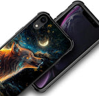 for iPhone XR Case, Star Cave Hungry Wolf Pattern Graphic Design Girl Boy Soft - Image 6