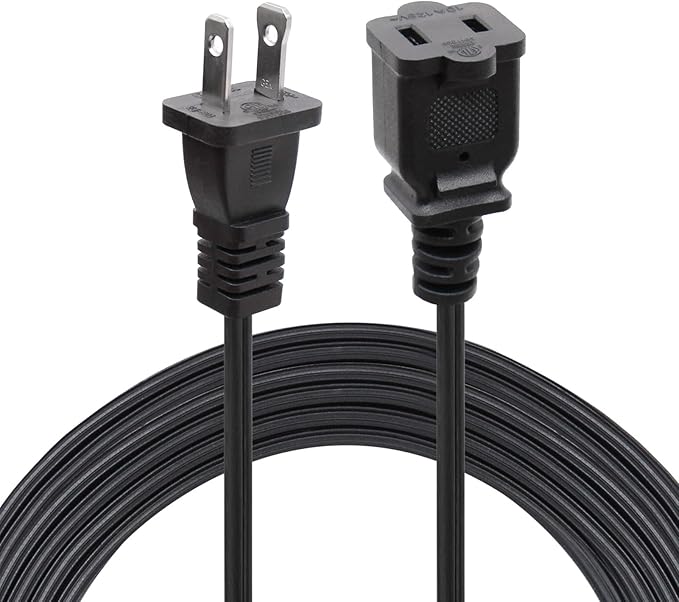 3 FT Extension Cord, 2-Prong Small and Thin Extension Cords Male-Female Power - Image 9