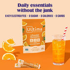 Ultima Replenisher Daily Electrolyte Powder – Orange, 20 Stickpacks – Zero - Image 2