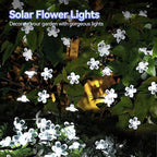 ITICdecor Outdoor Solar Flower String Lights Waterproof 50 LED Fairy Light - Image 5