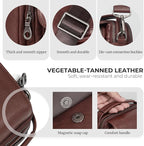 Augus Leather Small Messenger Bag - Image 7
