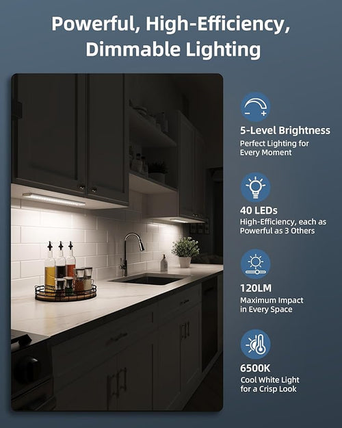 12inch Under Cabinet Lights, Motion Sensor Light Indoor, 2200mAh Rechargeable - Image 2