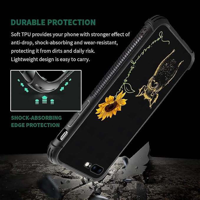 Case for iPhone 7 Plus/8 Plus, Soft Silicone Hard Acrylic Protection, Sunshine - Image 2