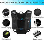 INOXTO Running Hydration Vest Backpack, Lightweight Insulated Pack - Image 3