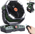 WESTTREE Camping Fan 20000mAh Rechargeable Battery Operated fan Outdoor Tent Fan by WESTTREE