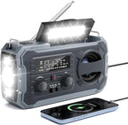 Hand Crank Emergency Radio, 10000mAh Weather Radio - Image 9