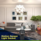 Hortsun 3 Pcs Motion Sensor Light Socket Smart Screw in Light Bulb Outlet - Image 6