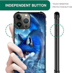 for iPhone 16 Pro Case, Snowy Mountain Fox Lake Pattern Graphic Design Girl Boy - Image 2