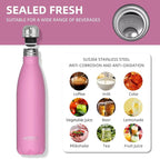 WATERSY Stainless Steel water bottles, 17oz/500ml Insulated Water Bottles - Image 8