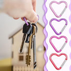 Shimeyao Heart Keychain Clips Bulk, Aluminum Alloy Snap Heart Shaped Carabiner - Image 6