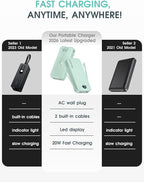 citicr Portable Charger Power Bank, 20000mAh PD20W USB C Fast Charging - Image 2