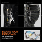 Spigen Life Carabiner Key Ring Clip, Car Keychain Clip, Bottle Opener Key Chain - Image 4