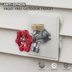 12inch Anti-Siphon Frost Free Sillcock, No Lead Brass Frost Proof Outdoor - Image 2