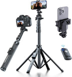 Fugetek 62" Professional Cell Phone Tripod, Ultra Stable 4 Leg Design, 100% All by FUGETEK