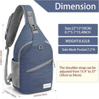ZOMAKE Sling Bag, Small Crossbody Sling Backpack, Water Resistant Shoulder - Image 2