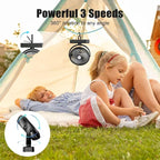 10000mAh Magnetic Cruise Golf Cart Fan, Camping Fans - Image 4