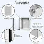 LeMotech Electrical Box, IP67 Waterproof Hinged Clear Cover Stainless Steel - Image 4