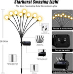 NBQQ Solar Garden Lights Outdoor, 4 Pack Swaying Light Waterproof Solar Lights - Image 4