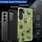 for Samsung Galaxy S23 FE Case, HL2 Grass Cat Hybrid 2 Layer Hard Shell - Image 2