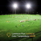 XYCN 150W LED Flood Light Outdoor, 2 Pack 15500LM Super Bright Security Light - Image 7