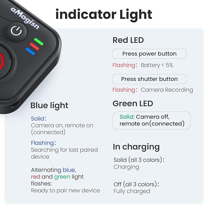 YDW Bluetooth Remote Control for DJI Osmo Action 6/Osmo Action 5 Pro/Action - Image 8