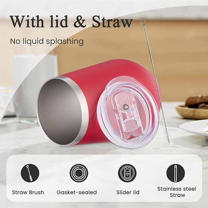 MEWAY 12oz Stainless Steel Wine Tumbler - Image 3