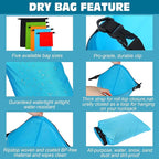 LEIFIDE 10 Pcs Ultralight Dry Bags Waterproof Lightweight Airtight Bags Ripstop - Image 4
