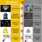 Reflective Paracord Rope 850Ib, 50/100/200/500/1000ft 4MM 11 Strand para Cords - Image 3