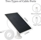 4W Solar Panel for Security Camera, Type C&Micro Solar Panel Charger for - Image 2