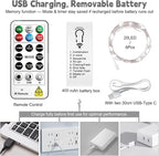 ZSJWL 6 Pack Rechargeable Fairy Lights - Image 6