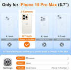 WIFORT for iPhone 15 Pro Max Waterproof Case, 360 Full Body Sealed Protection - Image 3