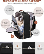 LOVEVOOK 40L Travel Backpack for Women & Men, Airline Approved Carry On Luggage - Image 3