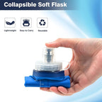 SLUXKE Soft Flask 2 Pack with Dust Cap, 17oz/500ml Flexible TPU Soft Water - Image 5